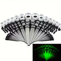50 Pcs Glow In The Dark Ear Stretching Kit