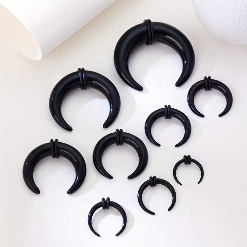 9 Pcs Black Ear/Septum Stretching Kit