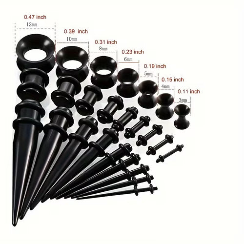 50 Pcs Glow In The Dark Ear Stretching Kit