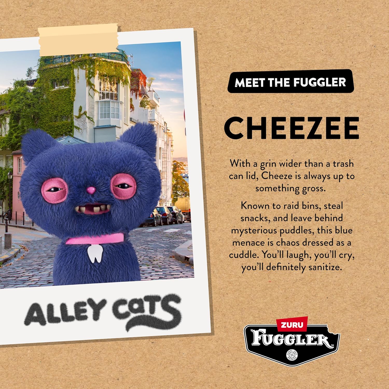 Fuggler “Cheezee” – 22cm Alley Cats Plush