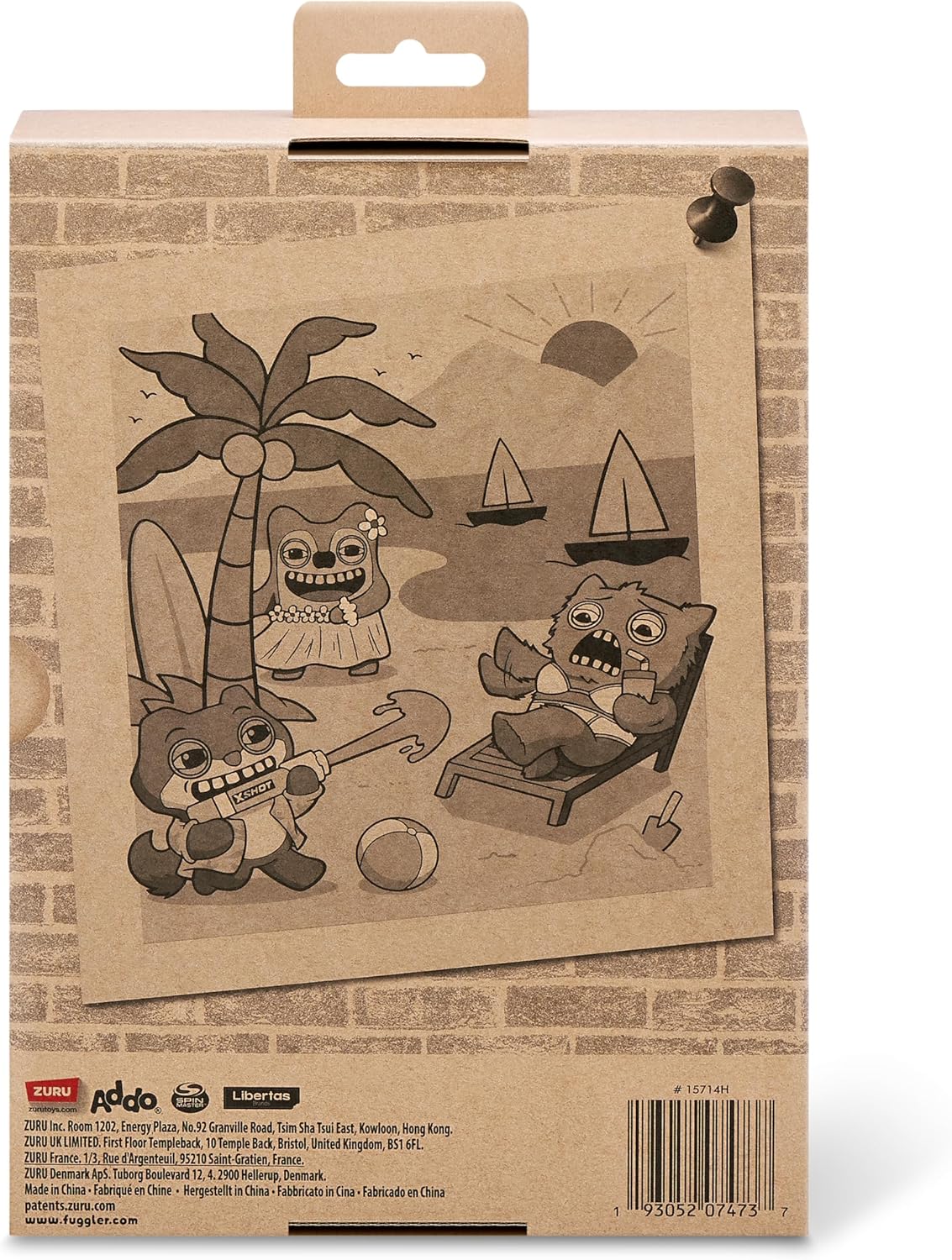 Fuggler “Mr Buttons” – 23cm Vacay Vibes Plush